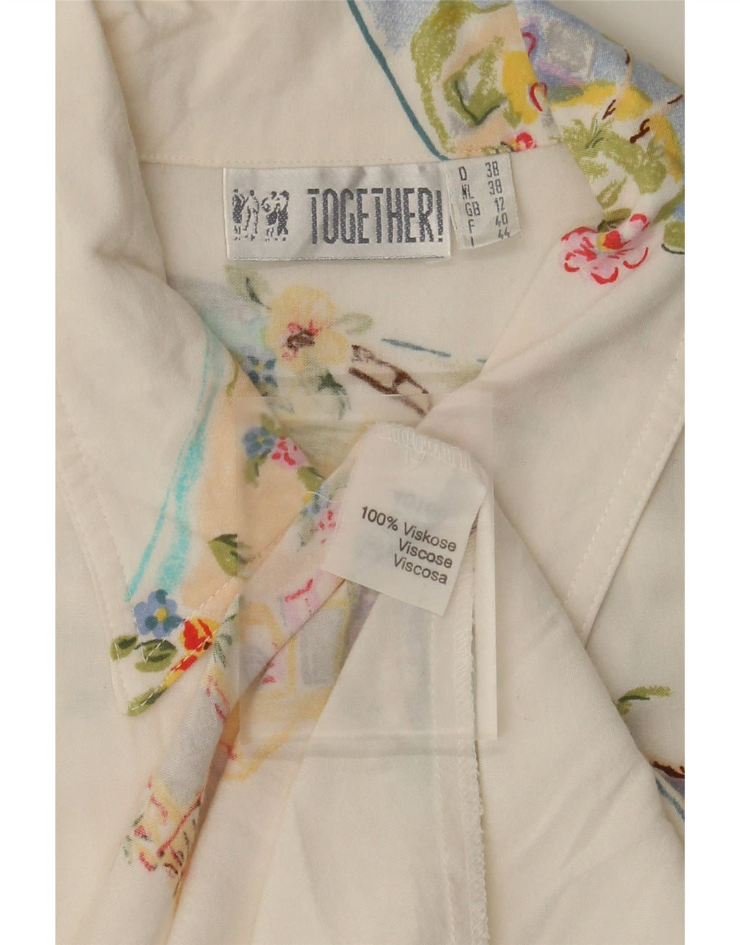 Together Γυναικείο Αμάνικο Maxi Φόρεμα UK 12 Medium White Patchwork