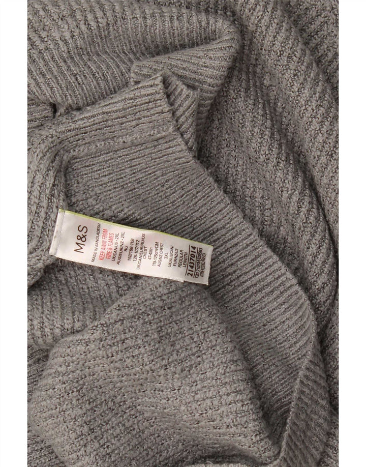 Ανδρικό πουλόβερ Marks & Spencer Crew Neck Jumper 2XL Grey Polyamide