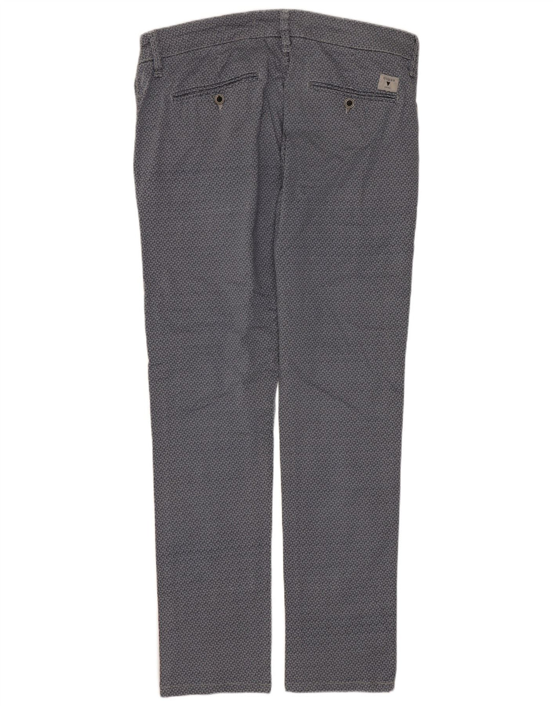GUESS Ανδρικό παντελόνι Chino Daniel Skinny W33 L29 Μπλε γεωμετρικό