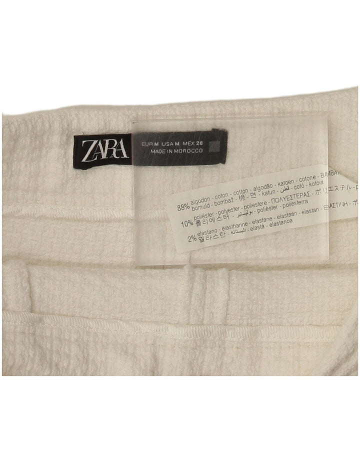 Zara Γυναικείο Casual Σορτς Μεσαίο W28 Λευκό Βαμβακερό