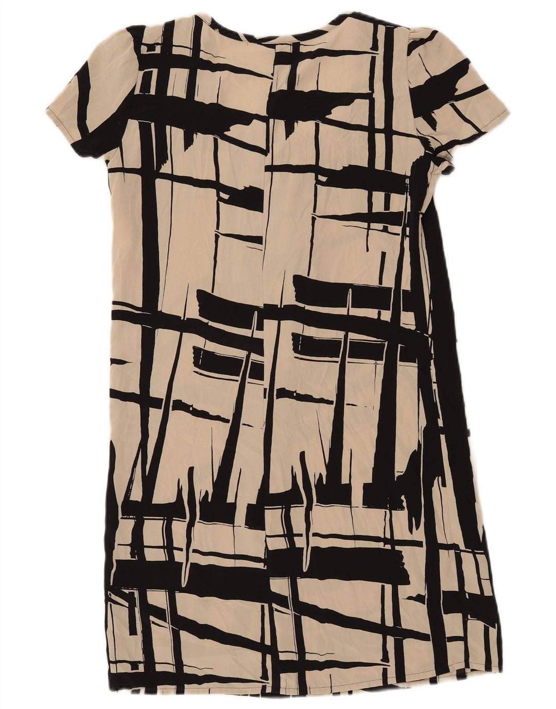 Γυναικείο Abstract Pattern Shift φόρεμα UK 6 XS της Benetton από λευκό πολυεστέρα