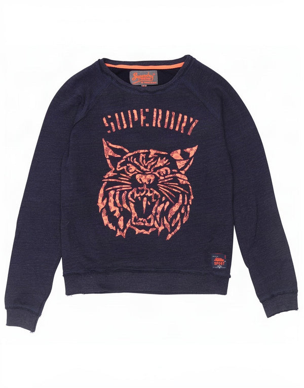 Γυναικεία φούτερ Superdry Jumper UK 14 Medium Navy Blue Animal Print