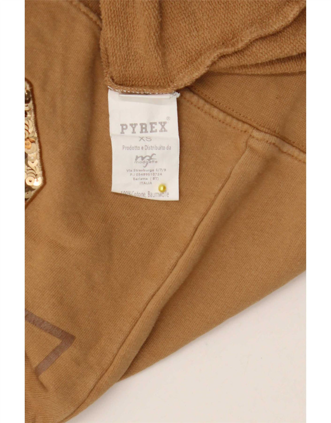 Γυναικείο Φούτερ Pyrex Graphic Jumper UK 6 XS Καφέ Βαμβακερό