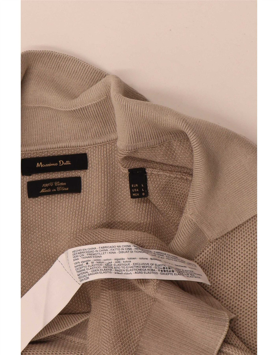 Ανδρικό πουκάμισο πόλο Massimo Dutti, μεγάλο γκρι βαμβακερό