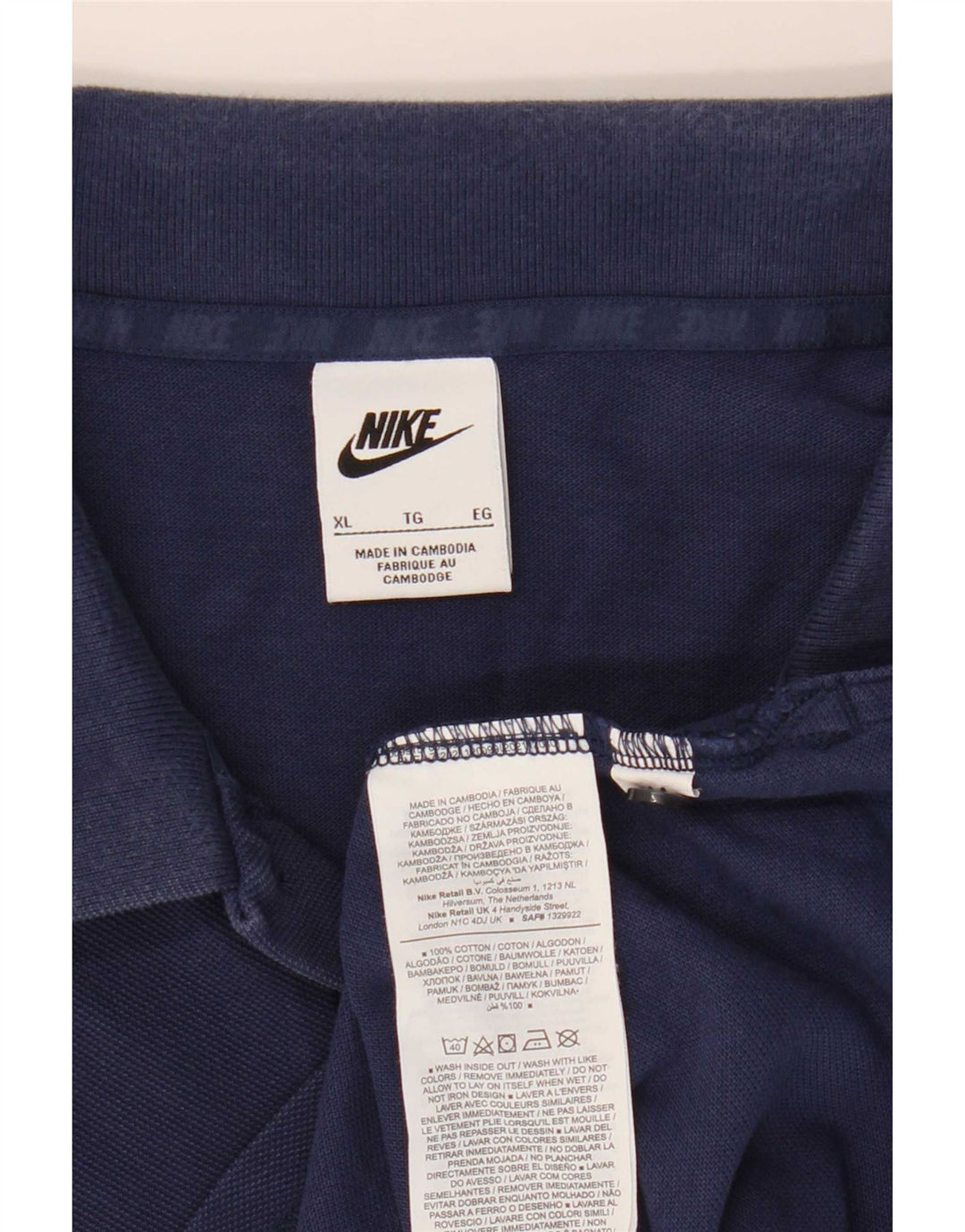 Ανδρικό μπλουζάκι πόλο Nike XL Navy Blue Cotton