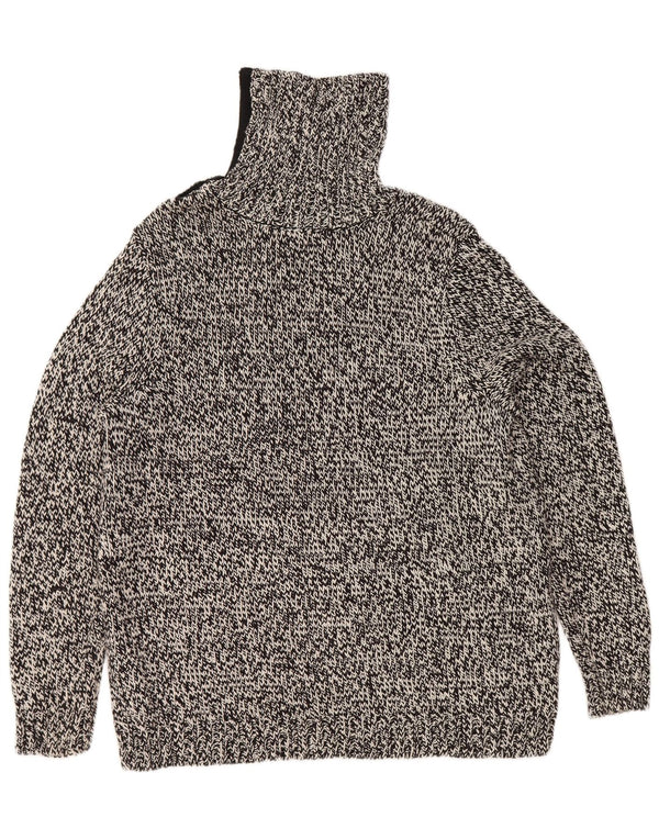 Chaps Γυναικείο πουλόβερ με ρολό λαιμόκοψη UK 18 XL Μαύρο βαμβακερό