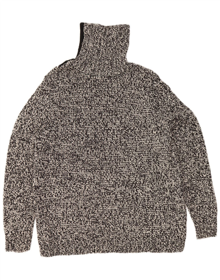 Chaps Γυναικείο πουλόβερ με ρολό λαιμόκοψη UK 18 XL Μαύρο βαμβακερό