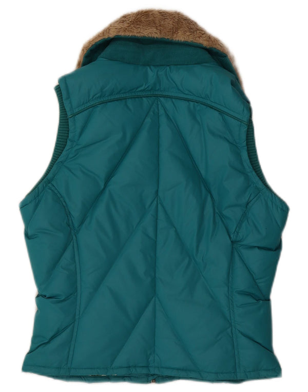 TOMMY HILFIGER Γυναικείο Gilet Gilet UK 10 Small Turquoise Nylon