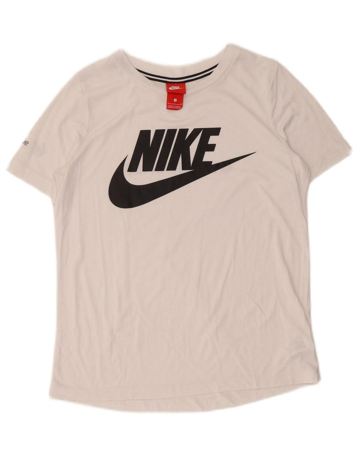 Γυναικείο γραφικό μπλουζάκι Nike Top UK 10 Small White Polyester