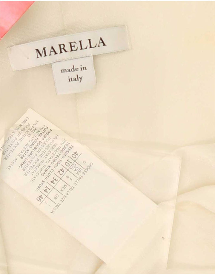 Marella Γυναικείο Μπουφάν σακάκι με 1 κουμπί UK 14 μεγάλο λευκό τριοξικό