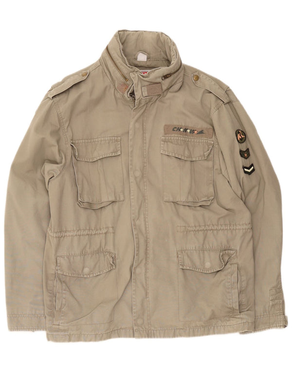 Ανδρικό Military Jacket Rainbow Hooded UK 34 XS Khaki Cotton