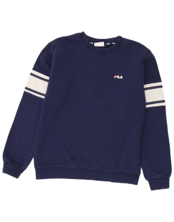 Fila Boys Φούτερ μπλούζα 13-14 ετών 13-14 ετών Navy Blue Colorblock Βαμβακερό