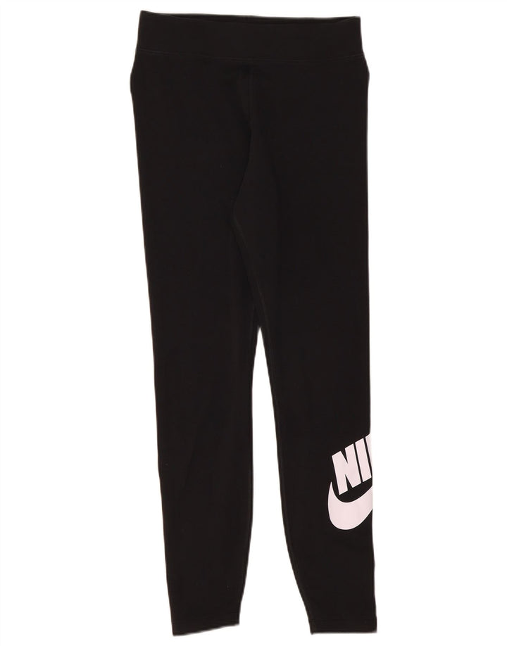 Γυναικεία γραφικά κολάν Nike UK 12 μεσαίο μαύρο βαμβακερό