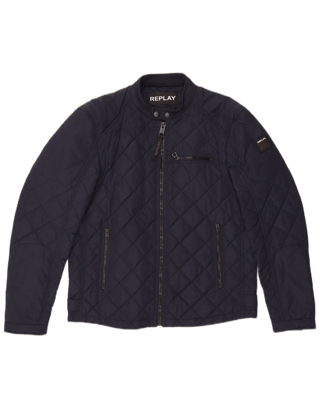 Ανδρικό καπιτονέ μπουφάν Replay UK 40 Large Navy Blue Polyester