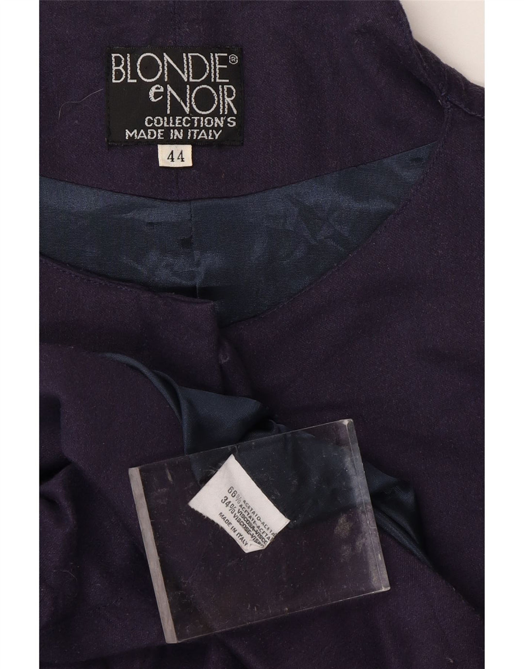 VINTAGE Γυναικείο Bomber Jacket IT 44 Medium Navy Blue Acetate