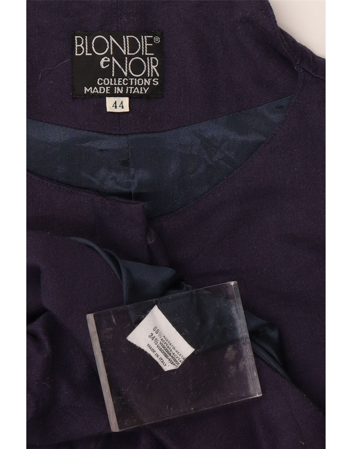 VINTAGE Γυναικείο Bomber Jacket IT 44 Medium Navy Blue Acetate