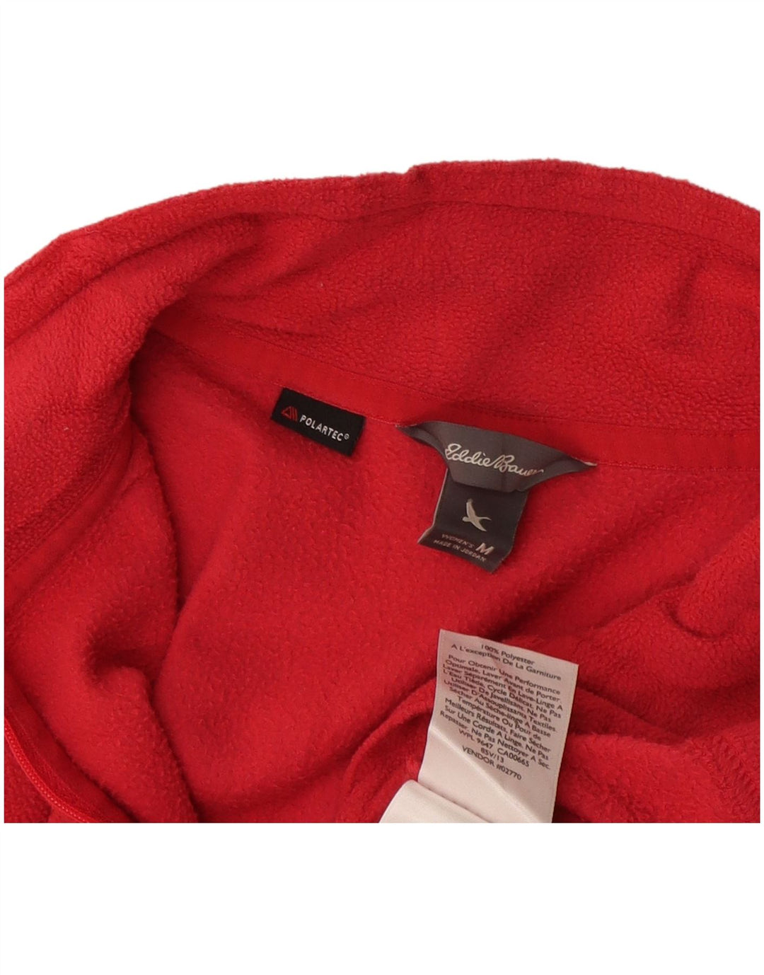 Eddie Bauer γυναικείο φερμουάρ με λαιμόκοψη φλις άλμα UK 14 μεσαίο ροζ πολυεστέρας