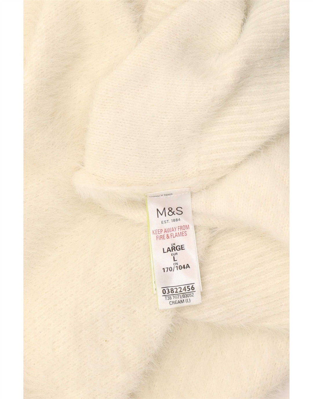 Marks & Spencer Γυναικείο πουλόβερ με λαιμόκοψη UK 16 Large Off White