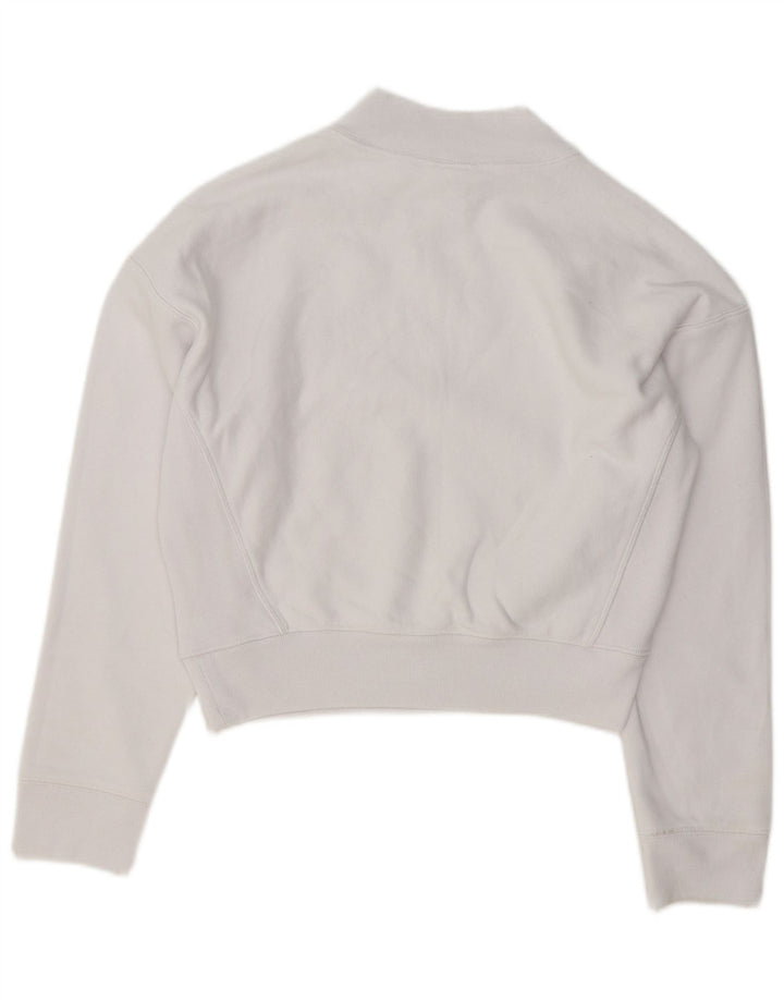 Champion Γυναικεία φούτερ Crop Jumper UK 14 Medium White Cotton
