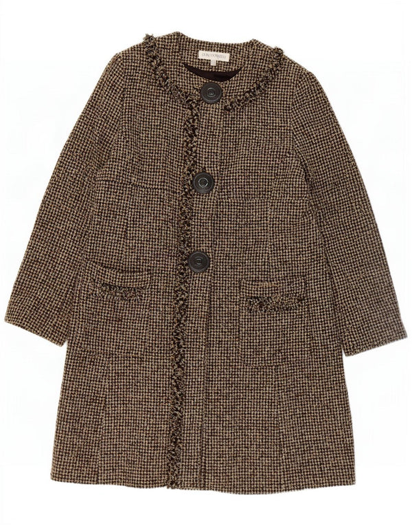 Γυναικείο παλτό Quin And Donnelly UK 18 XL καφέ Houndstooth Ακρυλικό