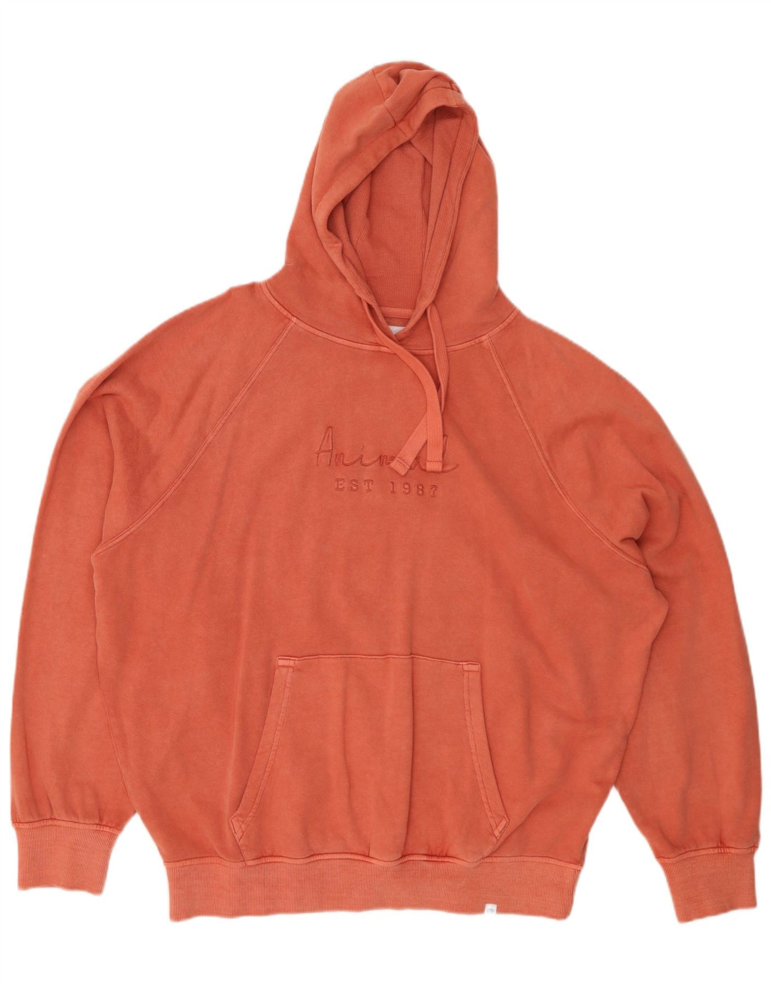 ANIMAL Γυναικείο γραφικό υπερμεγέθη κουκούλα UK 14 μεγάλο ροζ βαμβακερό