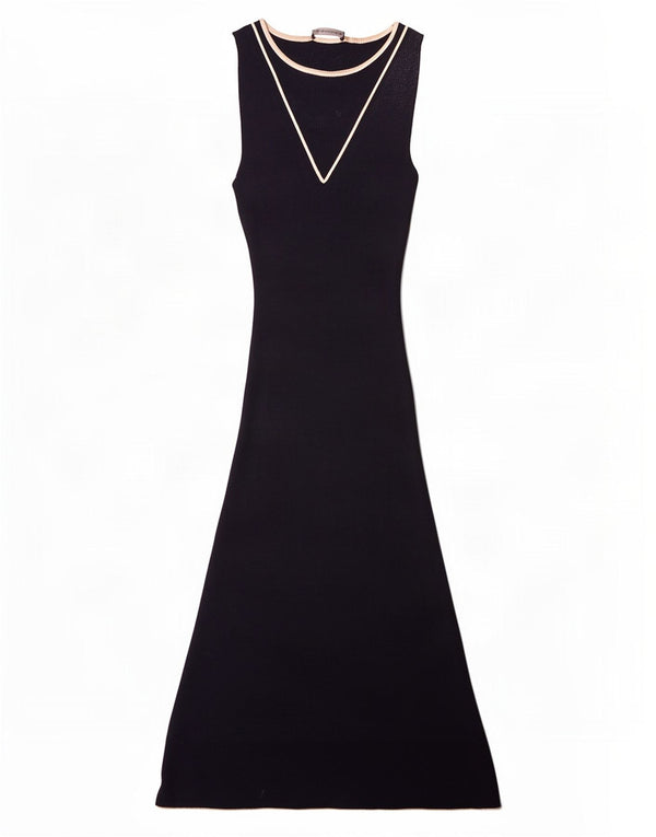 Γυναικείο μάξι φόρεμα Marks & Spencer UK 10 Small Navy Blue Colourblock