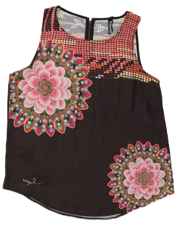 Γυναικεία αμάνικη μπλούζα Desigual Top UK 16 Large Black Floral