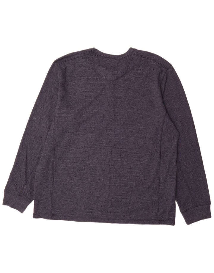Eddie Bauer Ανδρικό τοπ μακρυμάνικο 2XL Navy Blue βαμβακερό