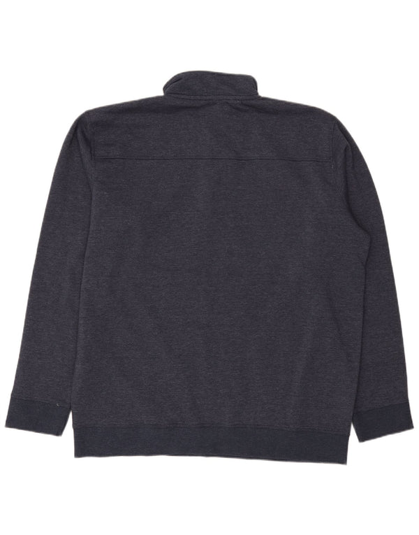 Ανδρικό φούτερ James Pringle με φερμουάρ Jumper 2XL Navy Blue Cotton