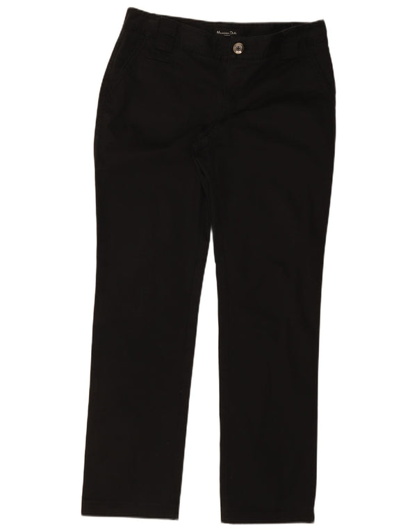 Massimo Dutti Γυναικείο ίσιο παντελόνι Chino EU 40 Medium W30 L30 μαύρο