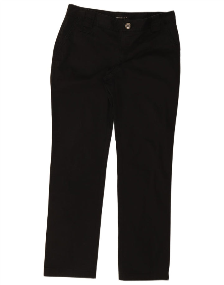 Massimo Dutti Γυναικείο ίσιο παντελόνι Chino EU 40 Medium W30 L30 μαύρο