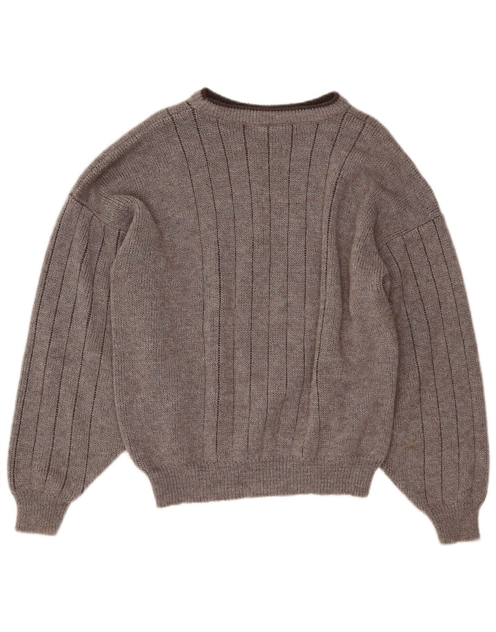 ANGELO LITRICO Ανδρικό πουλόβερ για λαιμό σκάφος IT 48/50 Medium Grey