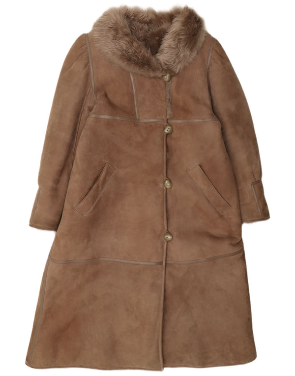 Vintage Γυναικείο Παλτό Shearling IT 42 Μεσαίο Καφέ
