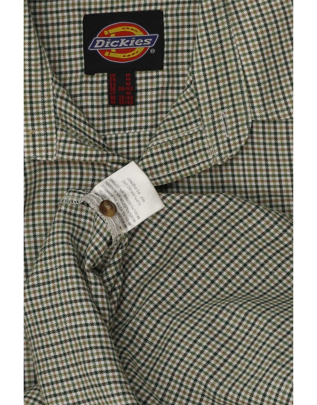 Ανδρικό πουκάμισο Dickies Μεσαίο πράσινο Houndstooth Πολυεστέρας