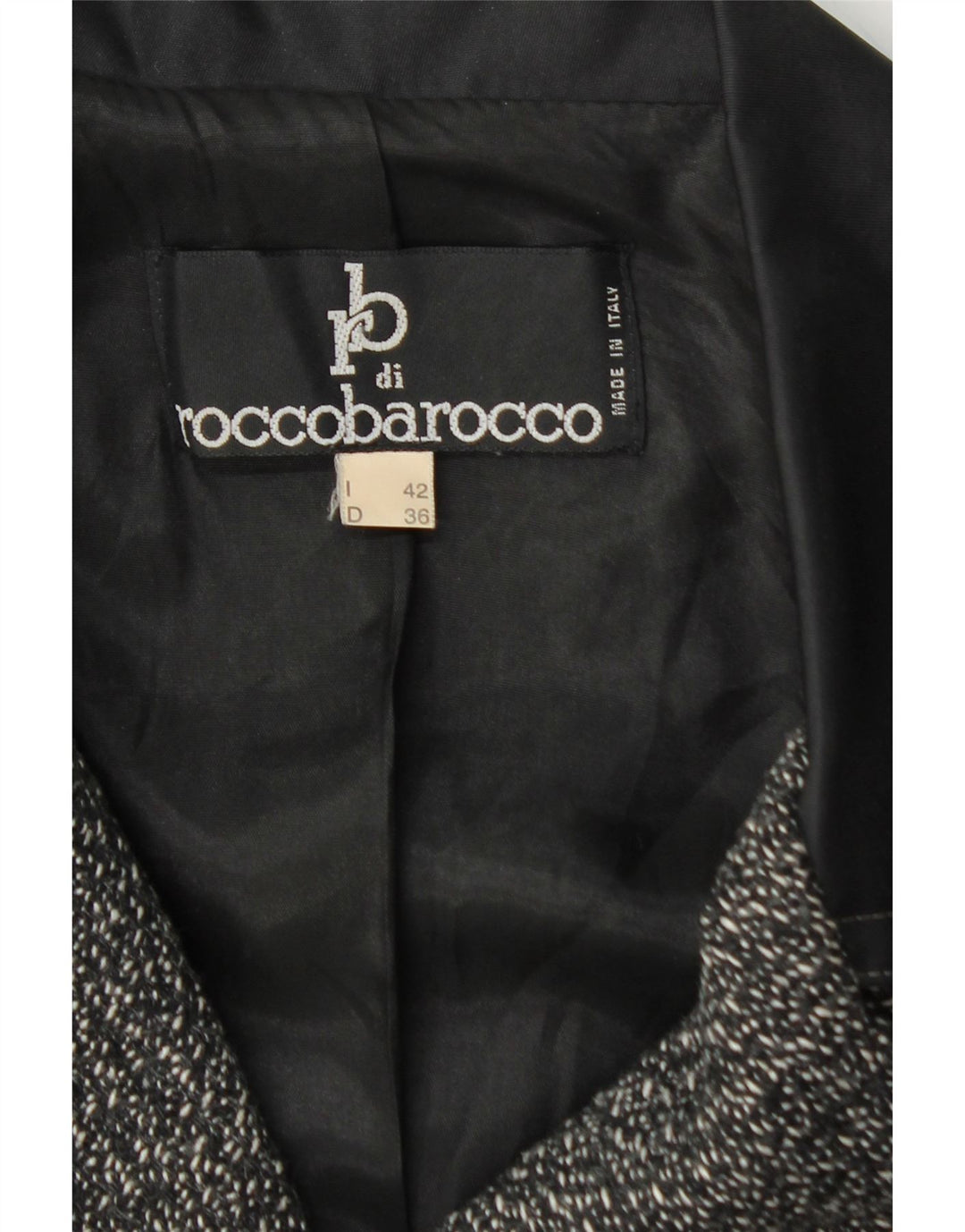 ROCCOBAROCCO Γυναικείο Πανωφόρι IT 42 Μαλλί με μέτριο μαύρο χρώμα