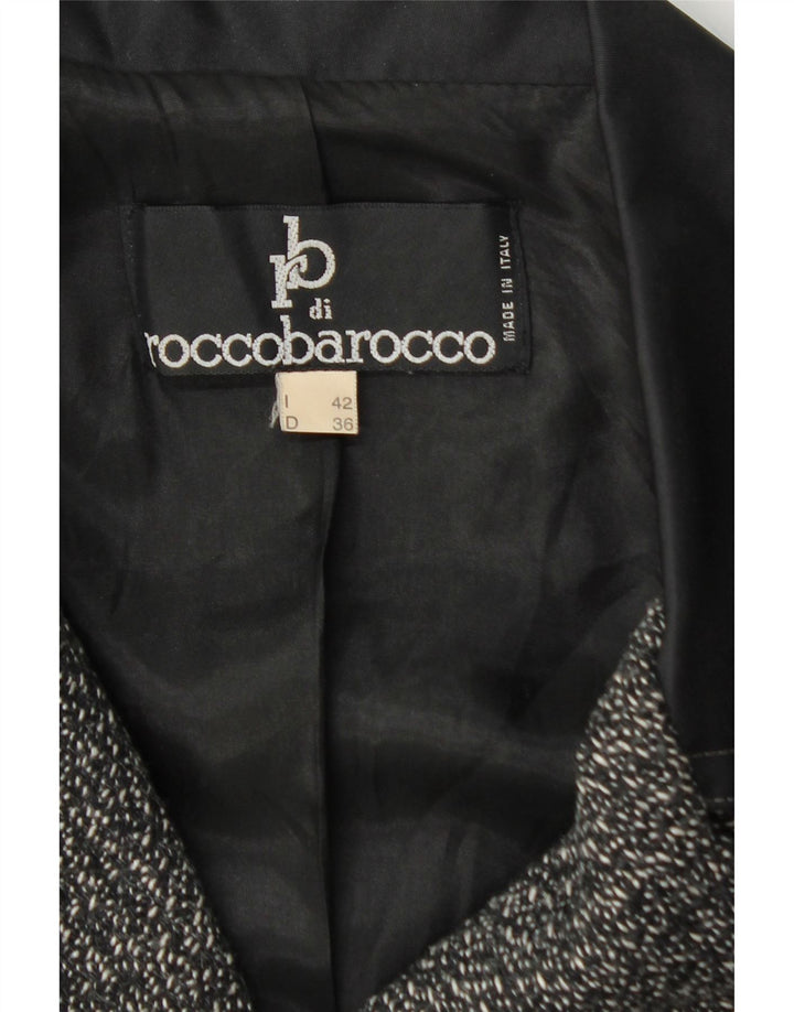 ROCCOBAROCCO Γυναικείο Πανωφόρι IT 42 Μαλλί με μέτριο μαύρο χρώμα