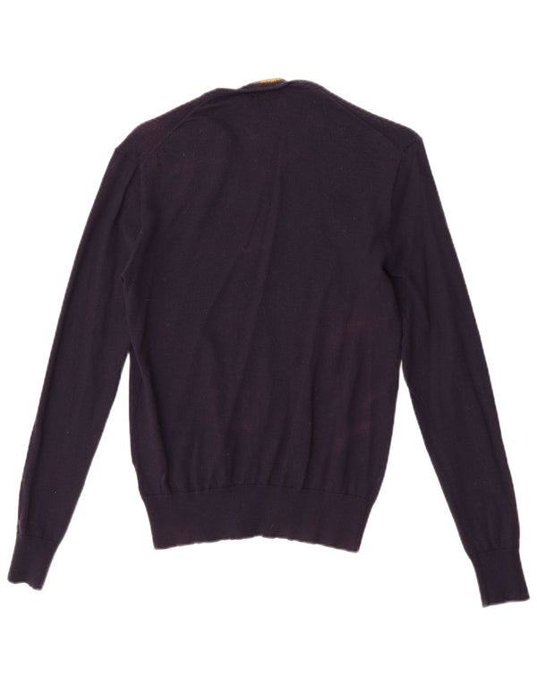 Polo Ralph Lauren Mens Slim Fit V-Neck Jumper Sweater Medium Navy Blue