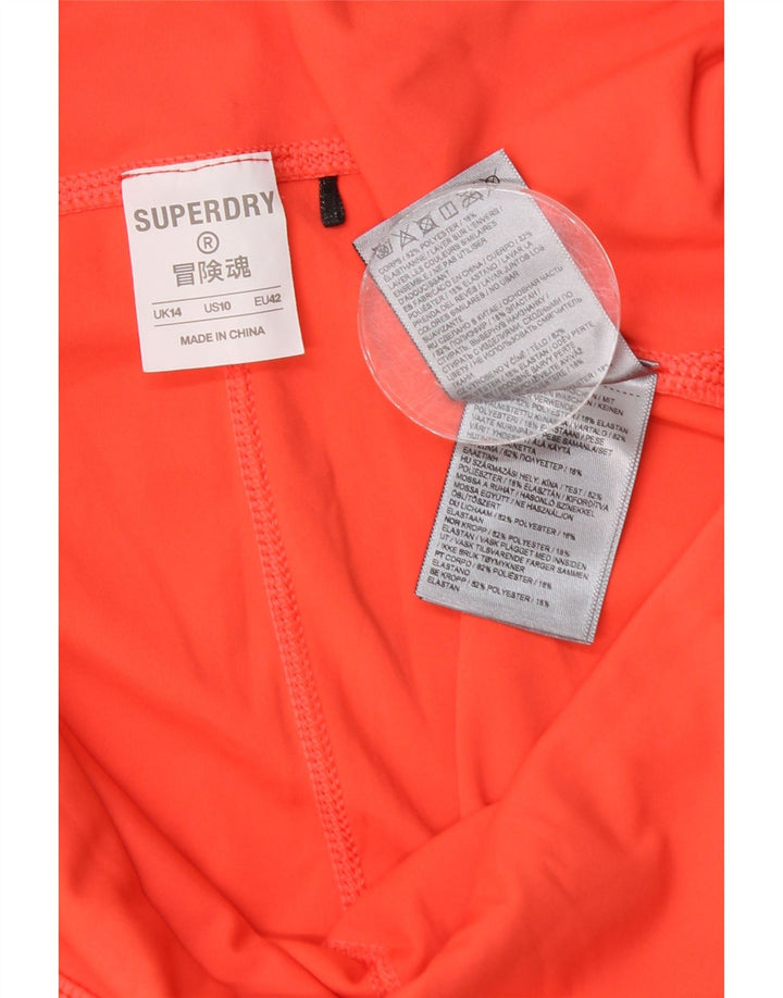 Superdry Γυναικείο κολάν Capri Graphic UK 14 Μεγάλο Πορτοκαλί Πολυεστέρας
