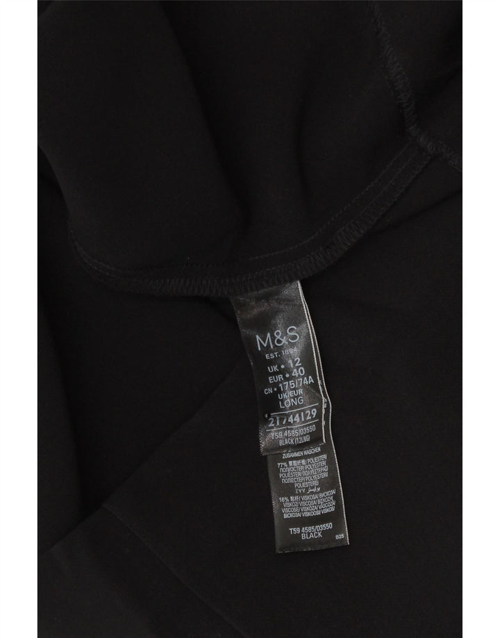 Marks & Spencer Γυναικεία Pencil Φούστα UK 12 Medium W30 Black Polyester
