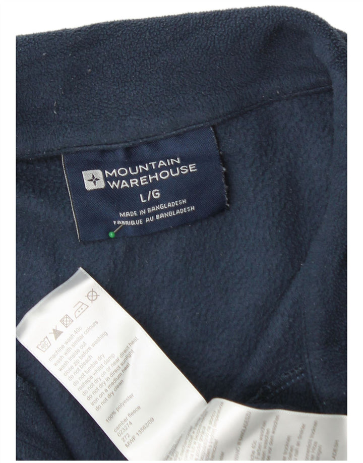 MOUNTAIN WAREHOUSE Ανδρικό φερμουάρ Fleece Jumper Μεγάλο Navy Blue Polyester