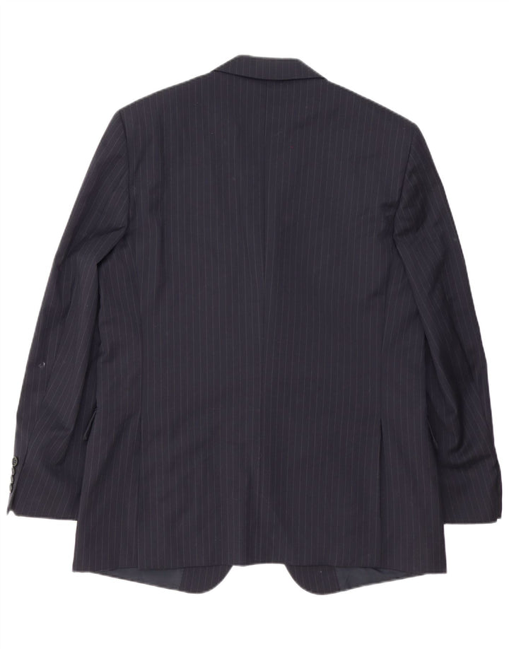 Biagiotti Uomo Ανδρικό σακάκι με 3 κουμπιά σακάκι IT 52 XL Navy Blue Pinstripe
