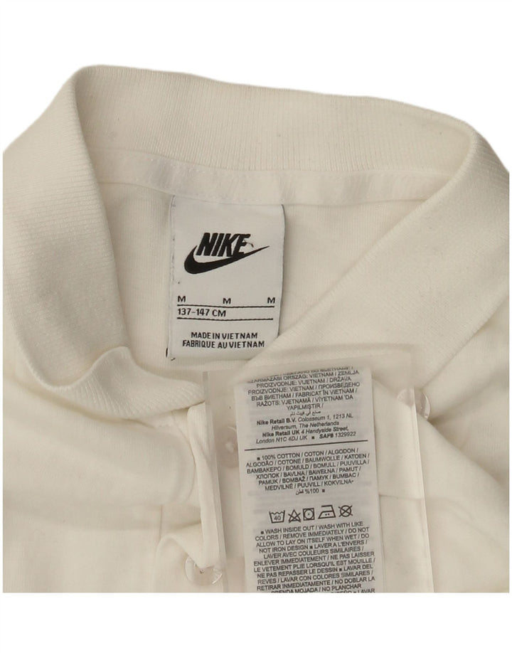 Μπλουζάκι Nike Boys Polo 10-11 ετών, μεσαίο λευκό βαμβακερό
