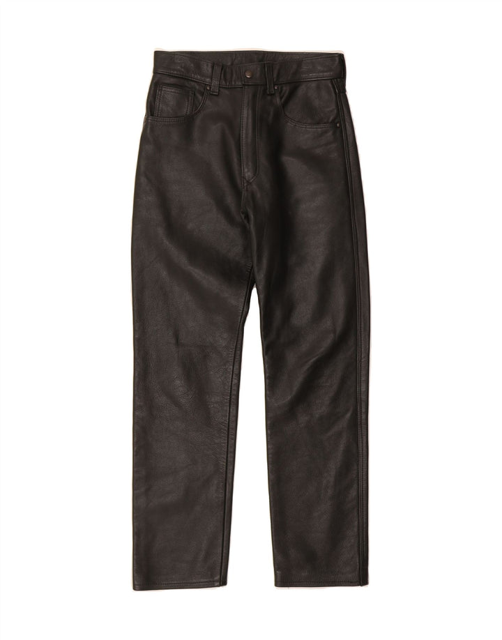 COUGAR Womens Motorcycle Leather Trousers W30 L29 Black Vintage Cougar and Second-Hand Cougar from Messina Hembry 