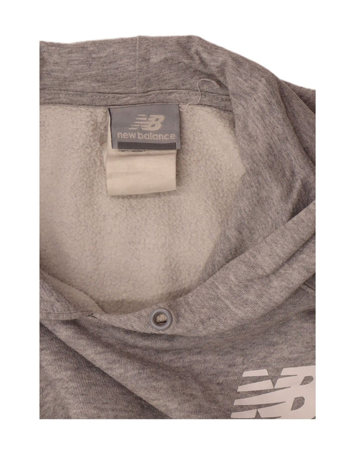 NEW BALANCE Womens Hoodie Jumper UK 14 Medium Grey Vintage New Balance and Second-Hand New Balance from Messina Hembry 