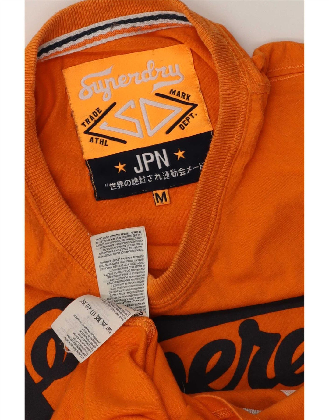 Ανδρικό γραφικό μπλουζάκι Superdry, μεσαίο πορτοκαλί βαμβακερό