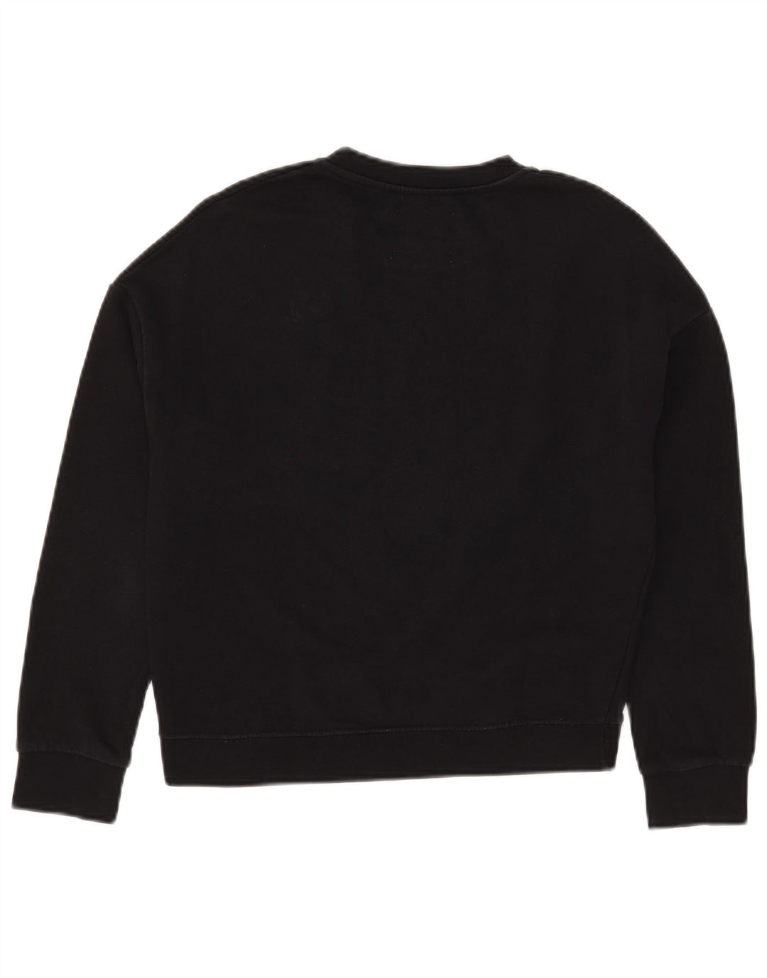 Pyrex Γυναικείο γραφικό φούτερ υπερμεγέθη Crop Jumper UK 6 XS μαύρο βαμβακερό