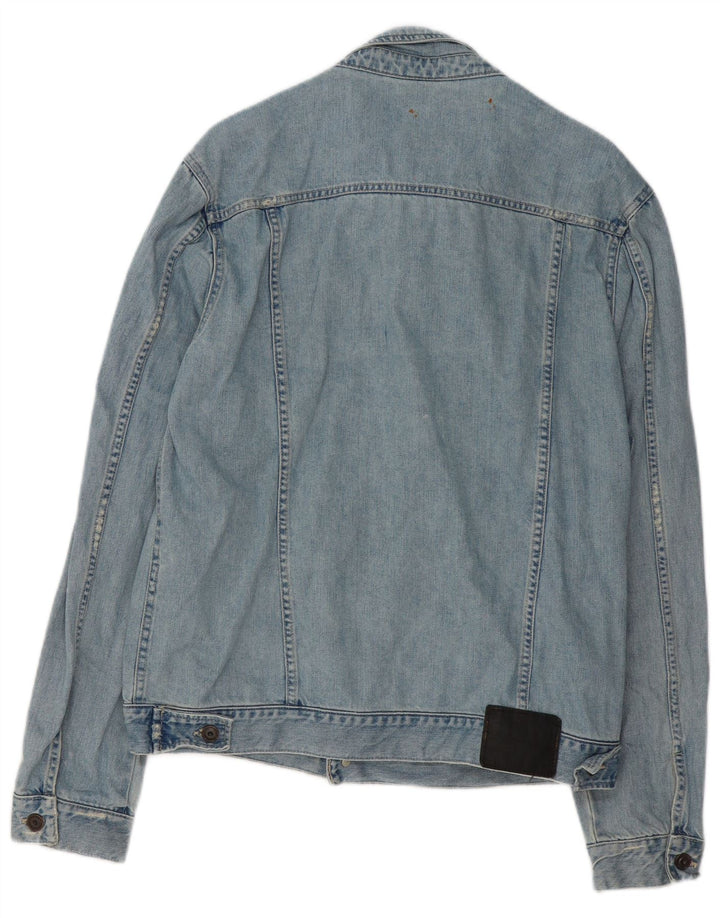 ZARA Ανδρικό Τζιν Μπουφάν UK 42 XL Μπλε Βαμβακερό