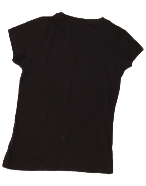 Adidas Girls Graphic T-Shirt Top 13-14 Years Black Cotton