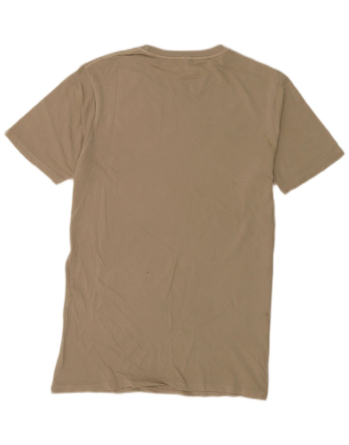 Vintage Ανδρικό T-Shirt Top μεγάλο μπεζ βαμβακερό
