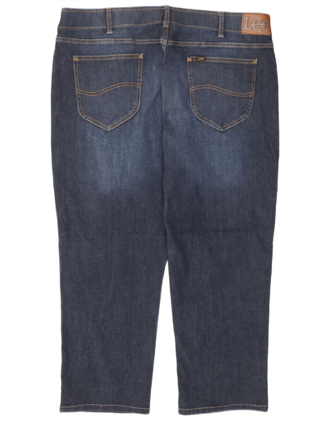 Lee Mens Cropped Jeans W40 L27 Navy Blue Cotton